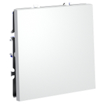 Проходной переключатель встраиваемый VOLTUM S70 одноклавишный 10А, (белый матовый)