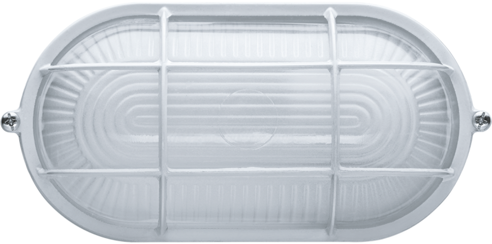 Светильник ЛОН 94 801 NBL-O2-60-E27/WH 1х60Вт E27 IP54 (аналог НПБ 1402 бел. овал с решеткой 60Вт) Navigator 94801