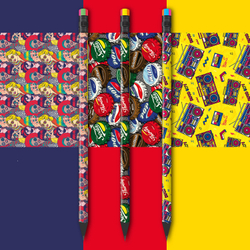 Карандаш чернографитный BRAUBERG "POP-ART", 1 шт., HB, с ластиком, корпус ассорти, 181754