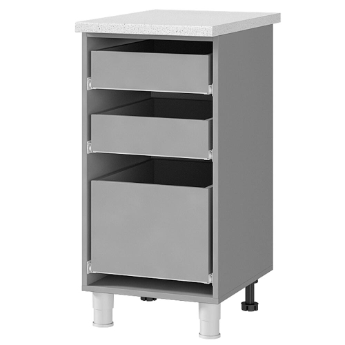 4Р3 Корпус БЕЛЫЙ шкаф-стол с 3-мя ящиками 400*820*600 БТС