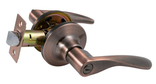 Защелка-Комплект  S-Locked 3901-03 BK AC с фалевыми ручками фикс.  МЕДЬ  /118445  см.158599