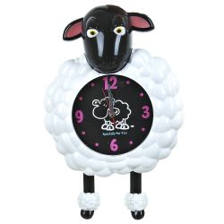 Часы настенные (с маятником) "Овечка" 26,5*9*43см. (5видов) (часы-батарейка 1"АА" в комплект не вход