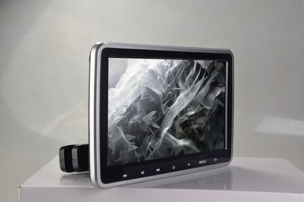 Монитор на подголовник - ERGO ER10VS с LCD монитор 10” (USB/SD/AV/HDMI/DVD) серебристый