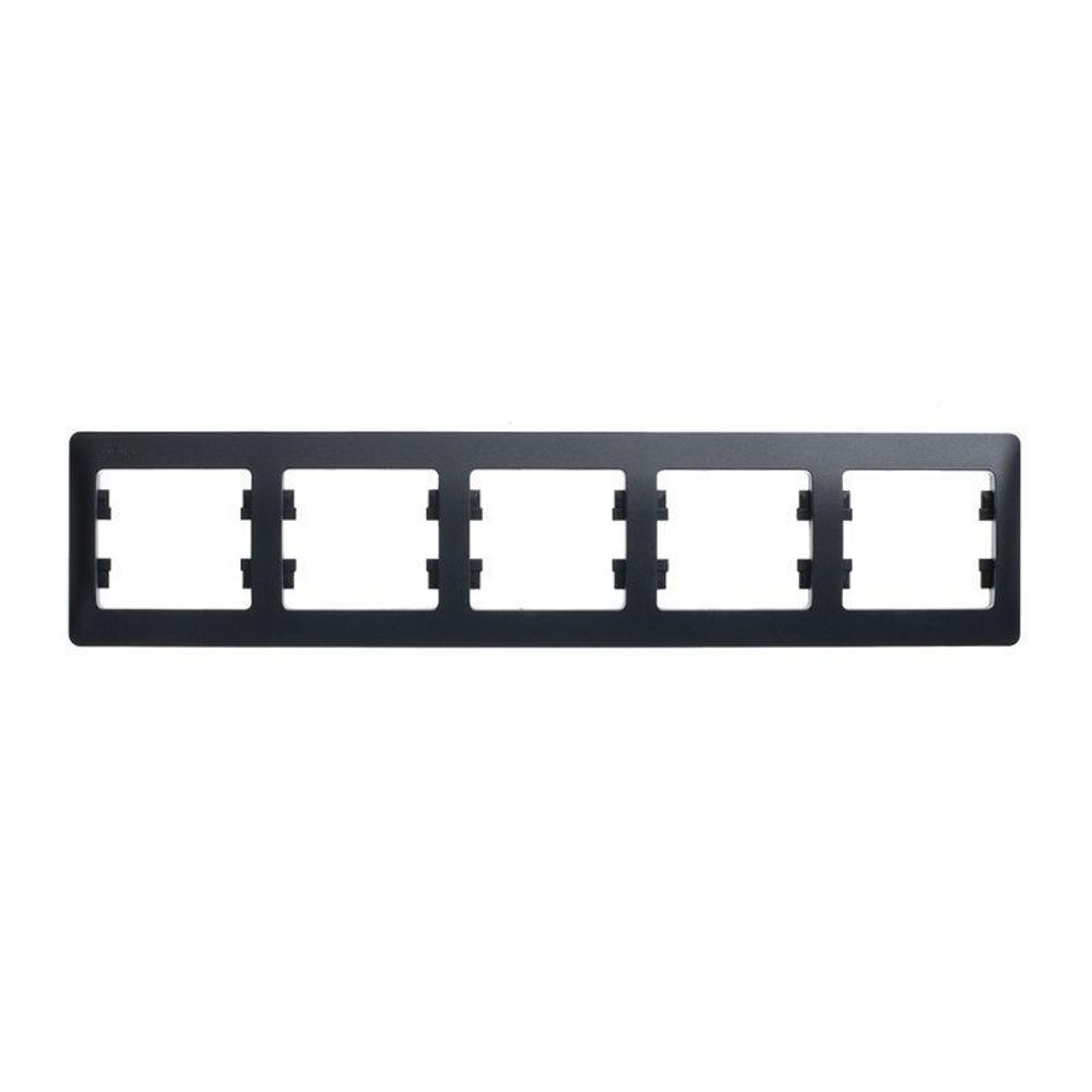 Рамка 5-м Glossa горизонт. антрацит SE GSL000705 Рамка 5-м Glossa горизонт. антрацит SE GSL000705