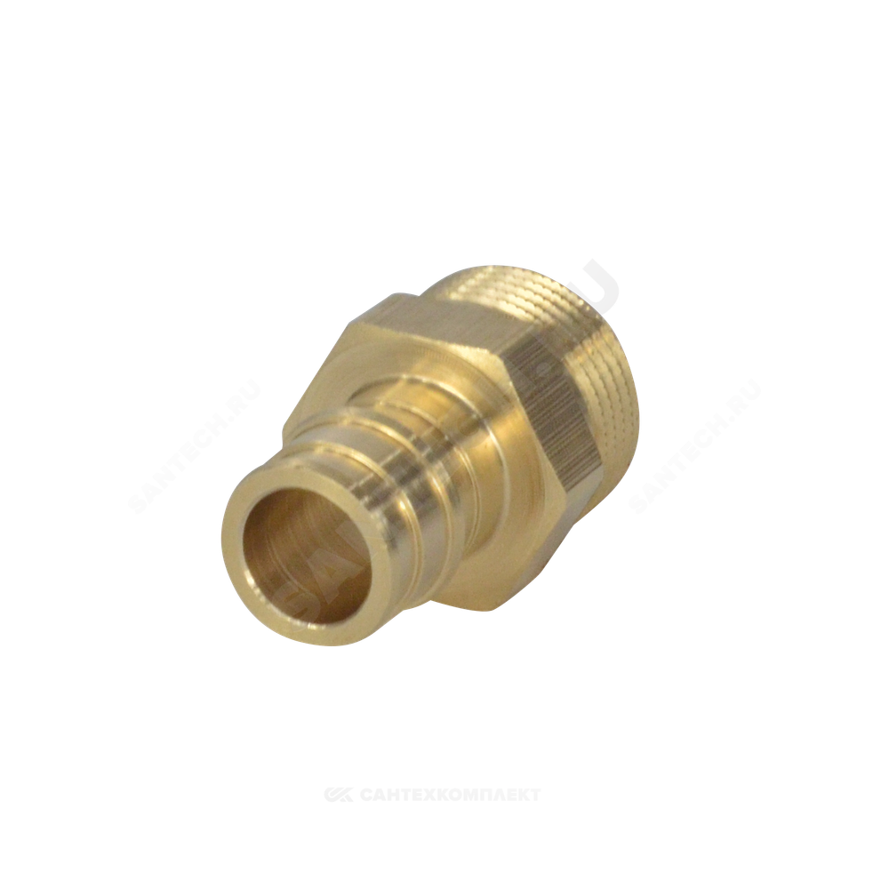 Муфта для PE-X труб радиальная латунь Дн 25х1/2" НР РОС