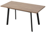 Стол М-City DISAUR Канзас 120 Дуб Кунео, Черный каркас