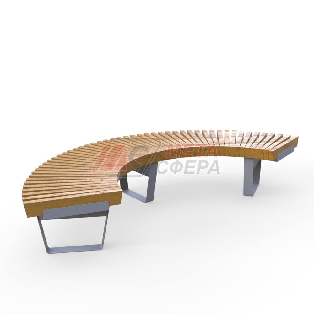 Лавка Rail Road 02 радиусная