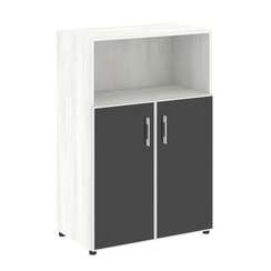 Yalta Шкаф LT.ST-2.2 R black Снежная Патина/Стекло Black 800*450*1195