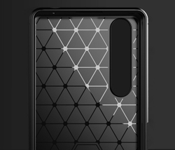 Чехол защитный черного цвета на Sony Xperia 1 II 2020, серия Carbon от Caseport