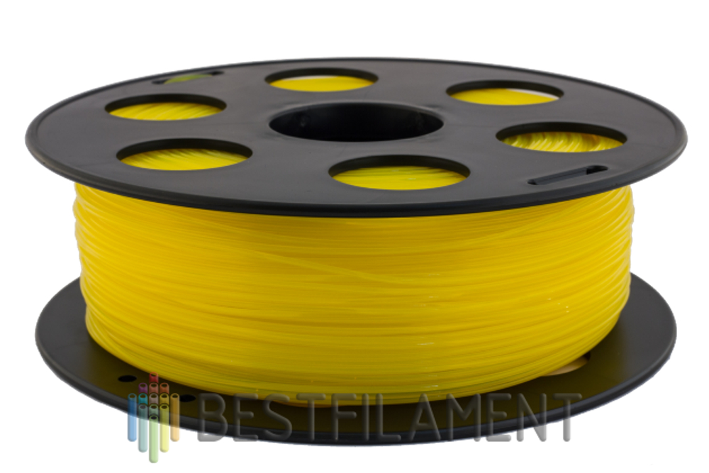 Желтый PETG пластик Bestfilament для 3D-принтеров 1 кг (1,75 мм)