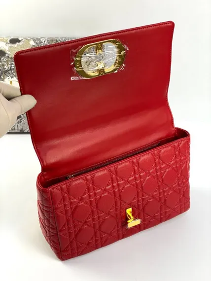 Сумка Dior Caro, модель маленького формата красный