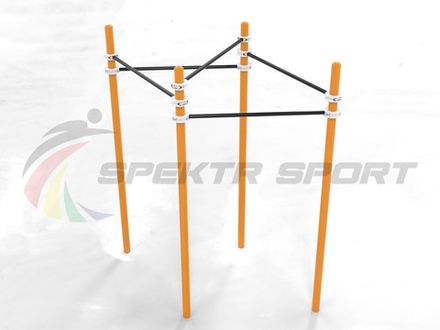 Двойной треугольник из турников для Воркаут SP GTO-19_76mm