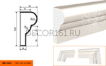 Фасадный Молдинг МВ - 100/5 100х50х2000