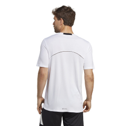 Мужское теннисное поло adidas Designed For Movement HIIT Training T-Shirt Men - White, Black