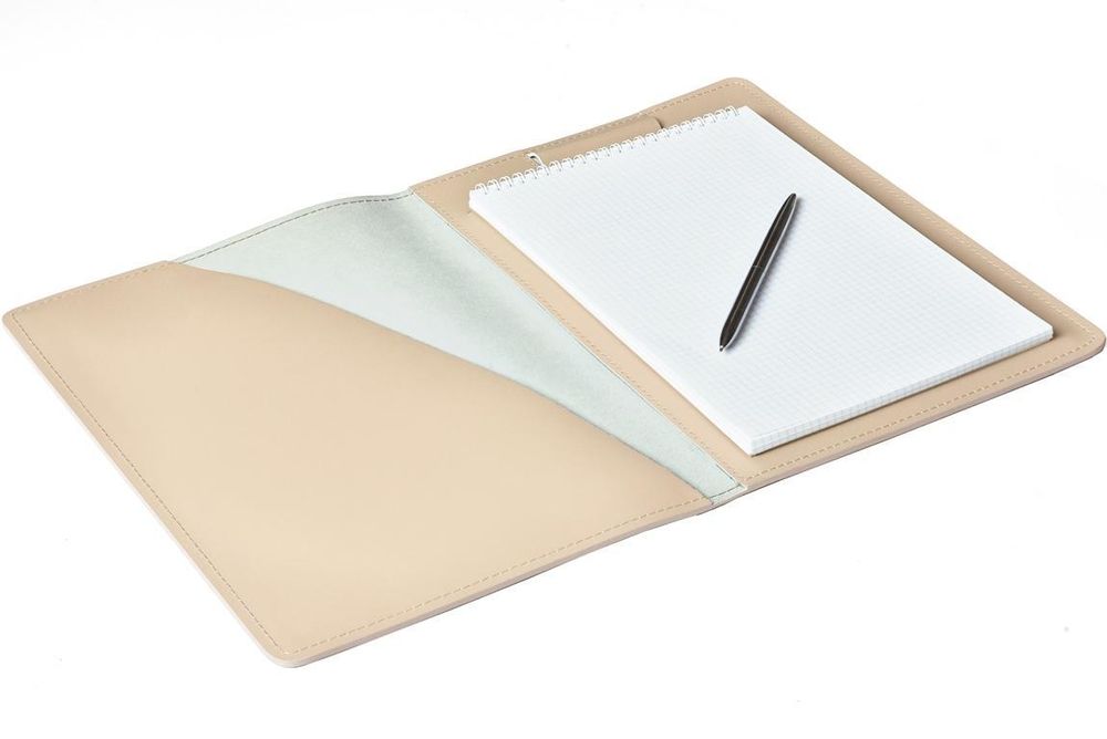 Папка под Блокнот А4 из кожи цвет СЛОНОВАЯ КОСТЬ