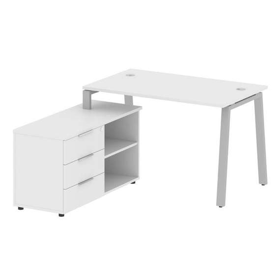 Метал Систем Рабочая станция с тумбой на А-образном м/к БА.РС-СТС-2.2 (L)