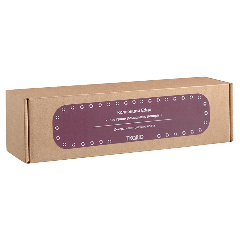 Свеча декоративная Tkano Edge 25.5см бордовая