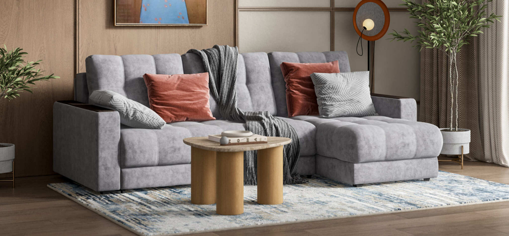 Угловой диван BOSS 3.0 Classic XL Велюр Royal агат