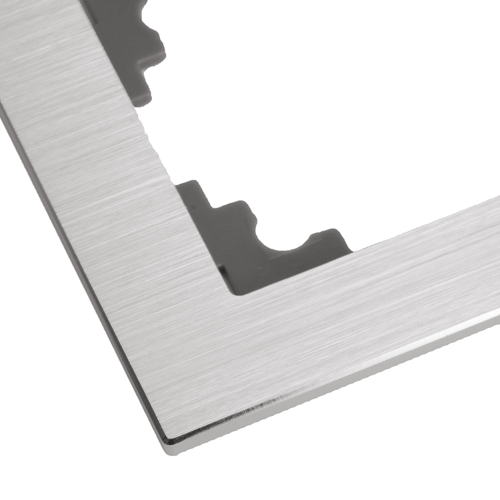 Рамка 2-местная, металл, STEKKER, MFR00-7002-03 , серия Катрин, серебро 50015