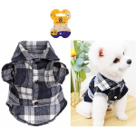 Кофта - рубашка фланелевая для мелких пород собак и кошек «BRO Style», цвет черный, р M