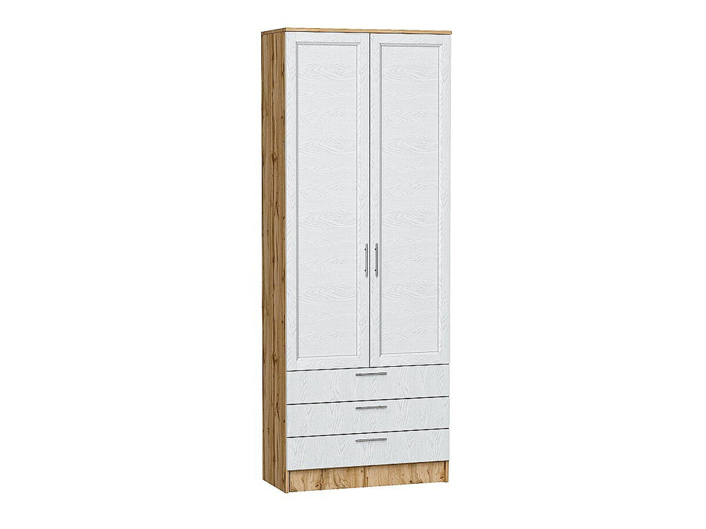 Шкаф двухстворчатый Стиль ШК-803 с ящиками White Softwood Дуб Вотан