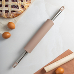 Скалка силиконовая 49,5*5см с металлическими ручками "Satoshi Алион"