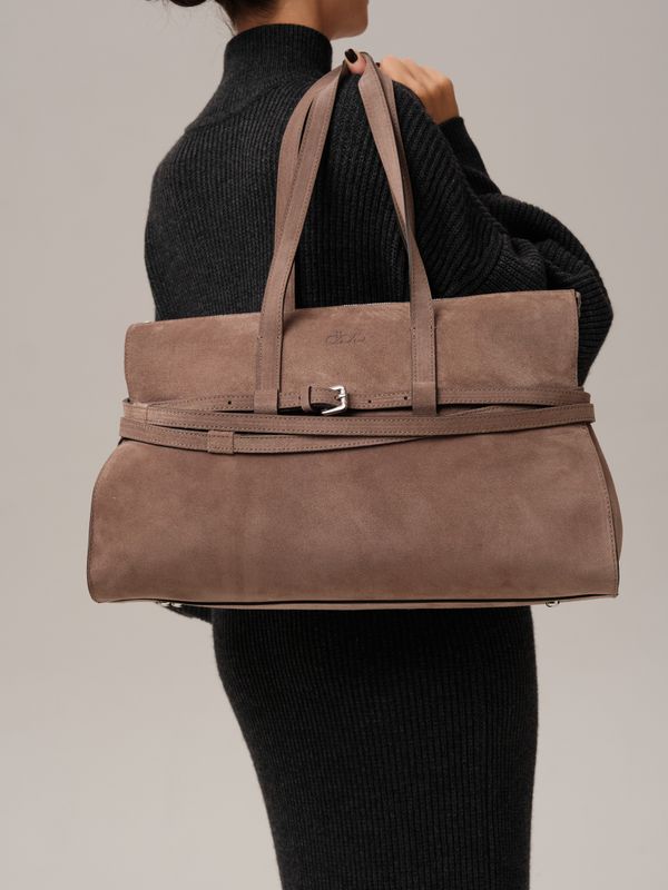 Замшевая сумка Rumi DBR 31152 капучино