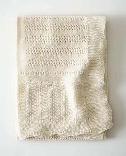 ZARA HOME ДЕТСКИЙ АЖУРНЫЙ ПЛЕД, ЭКРЮ