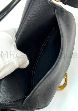 Черная сумка седло Dior Saddle