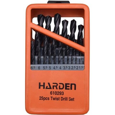 Набор из 25 сверл по металлу HSS 1-13мм HARDEN