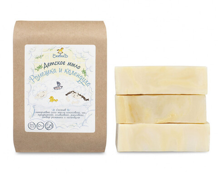 Детское мыло Ромашка и Календула, 100 г (1,98 б)