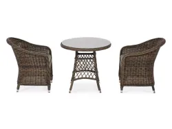 "Эспрессо-80 R" обеденная группа плетеная, цвет коричневый