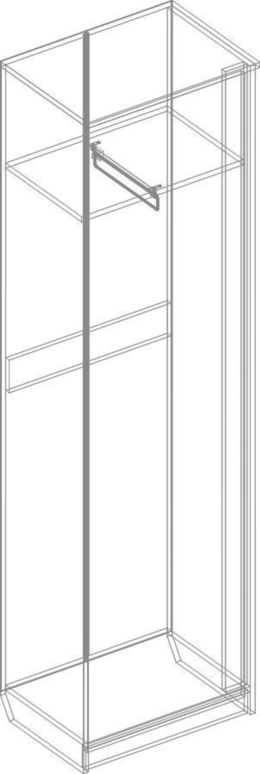 Шкаф одностворчатый "Трио" (пикар/бетон пайн темный), ЛДСП, Велес