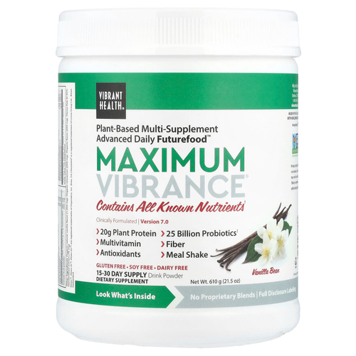 Vibrant Health, Maximum Vibrance®, версия 7.0, ваниль, 610 г (21,5 унции)