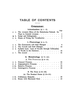 A manual of the Aramaic language of the Babylonian Talmud. grammar, chrestomathy and glossaries | Max Leopold Margolis