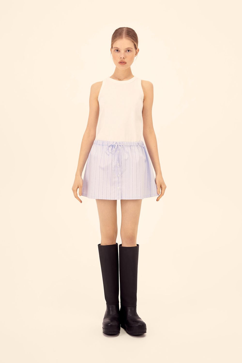 Юбка хлопковая (Матч-поинт), голубая