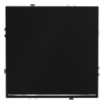 Выключатель встраиваемый VOLTUM S70 одноклавишный с подсветкой 10А, (черный матовый)