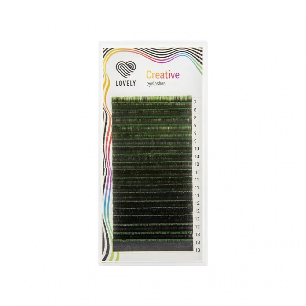 Двухтоновые (омбре) зеленые Lovely 20 линий MIX