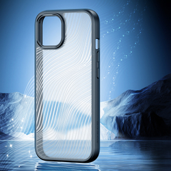 Чехол для iPhone 15 Plus, прозрачный с мягкими черными рамками, Dux Ducis, серия Aimo Series Case