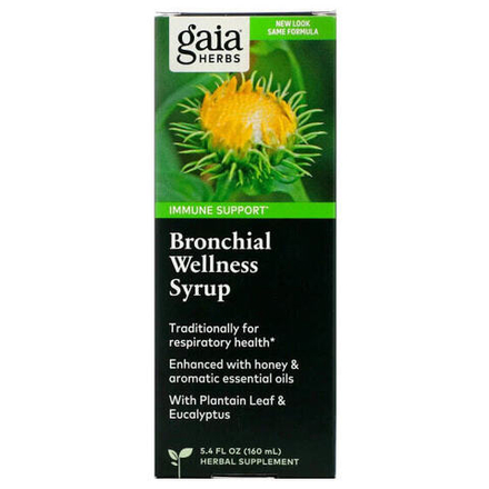 Растительные экстракты и настойки Gaia Herbs, сироп для здоровья бронхов, 160 мл (5,4 жидк. унции)