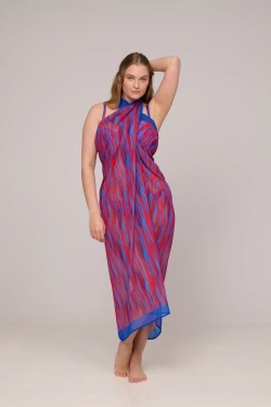 PRIMADONNA Пляжный саронг-парео, красно-синий