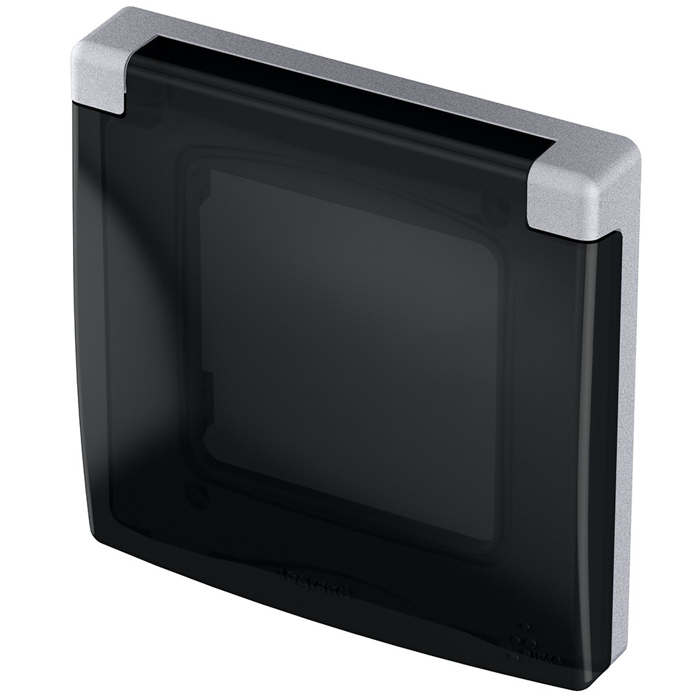 Рамка с защитной крышкой IP44 алюминий Inspiria Legrand