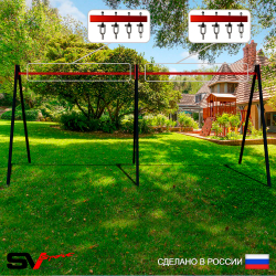 Уличные качели Sv Sport Maxi х 2 УК300.2В4 (6.0м/Подвесы на втулке 4к)