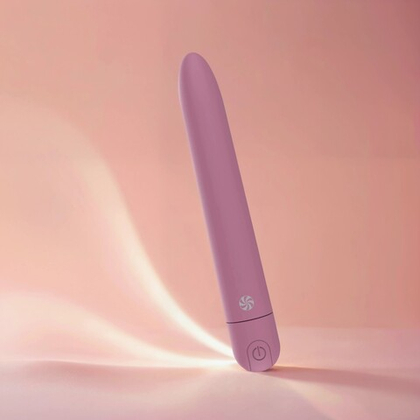 Розовый перезаряжаемый вибратор Haze - 18 см.