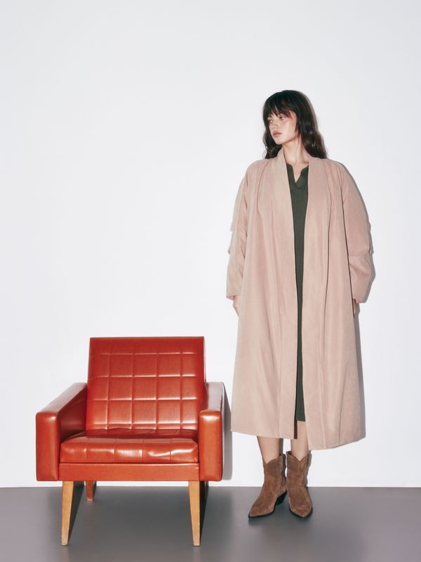 Пальто утепленное на запах 