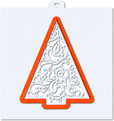 Трафарет+форма «Елочка расписная» (Трафарет+форма )