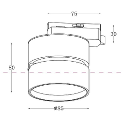 Трековый светильник Maytoni Technical TR007-1-12W4K-B
