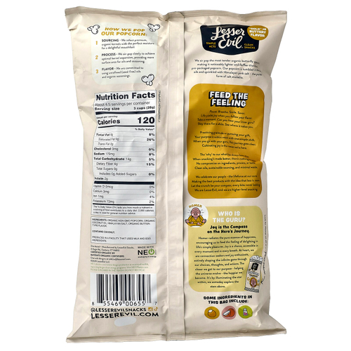 LesserEvil, Popcorn, Himalayan Gold, Buttery, 4.6 oz (130 g)