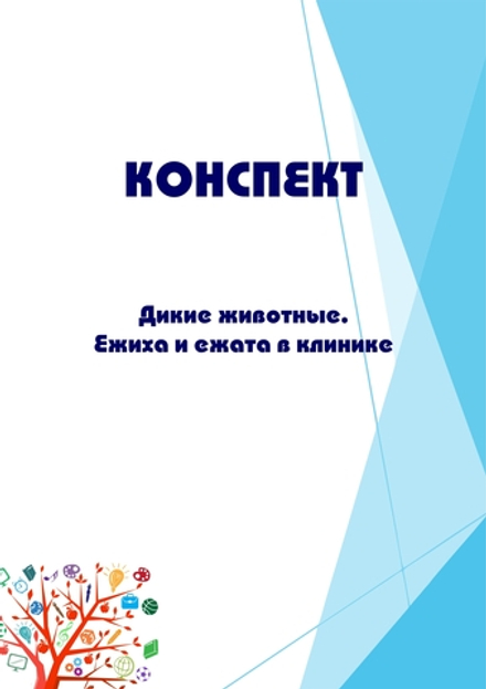 Конспект интегрированного занятия "Дикие животные. Ежиха и ежата в клинике"