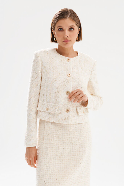 1989 Жакет женский (золотисто-молочный)